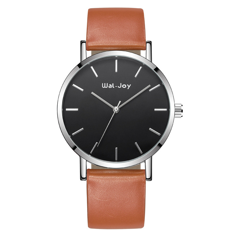 WJ-6494 Trendy Quartz Movement High Quality Men Leather Watch Wal-Joy Brand Fancy Blue And White Dial Male Wrist Watch