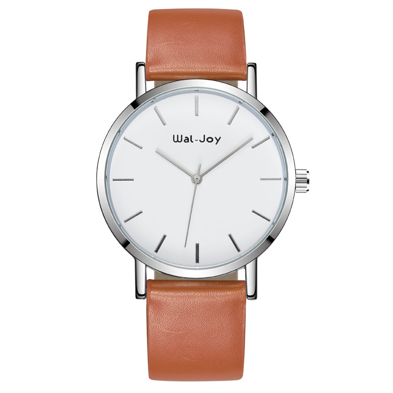 WJ-6494 Trendy Quartz Movement High Quality Men Leather Watch Wal-Joy Brand Fancy Blue And White Dial Male Wrist Watch