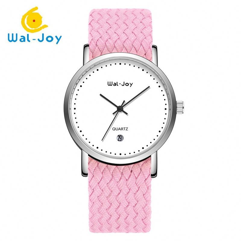 WJ9007 Own Branding Luxury Watches Women Nylon OEM Watch Low MOQ Casual Waterproof Calendar Wristwatch Logo Custom