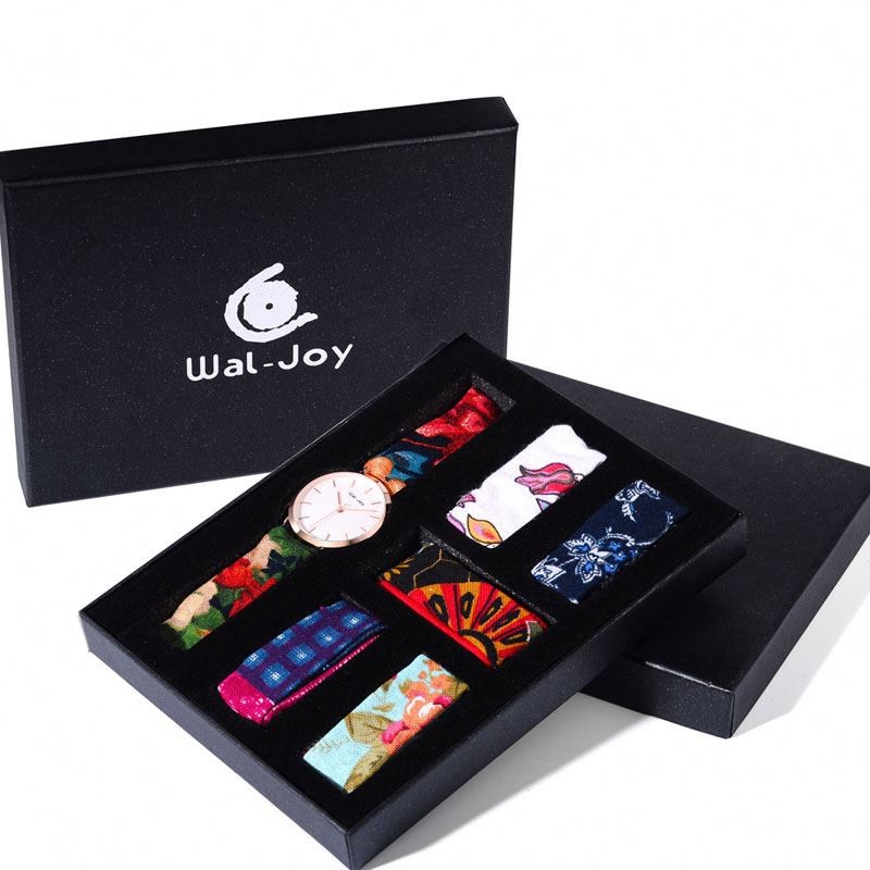 WJ9018 Print Flower Cloth Band Wal-Joy Popular Japan Movement Women Watches Box Pack
