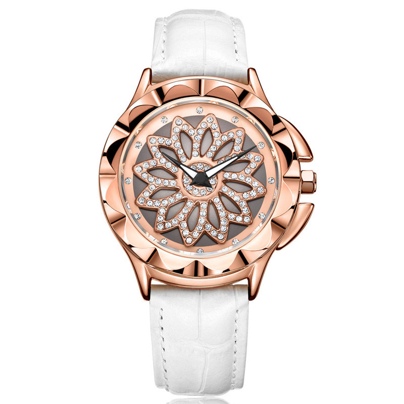 WJ-7603 Miss MEGIR Magel 2059 Fashionable Quartz Watch Water Diamond Decorative Dial Luxury Women's Watch