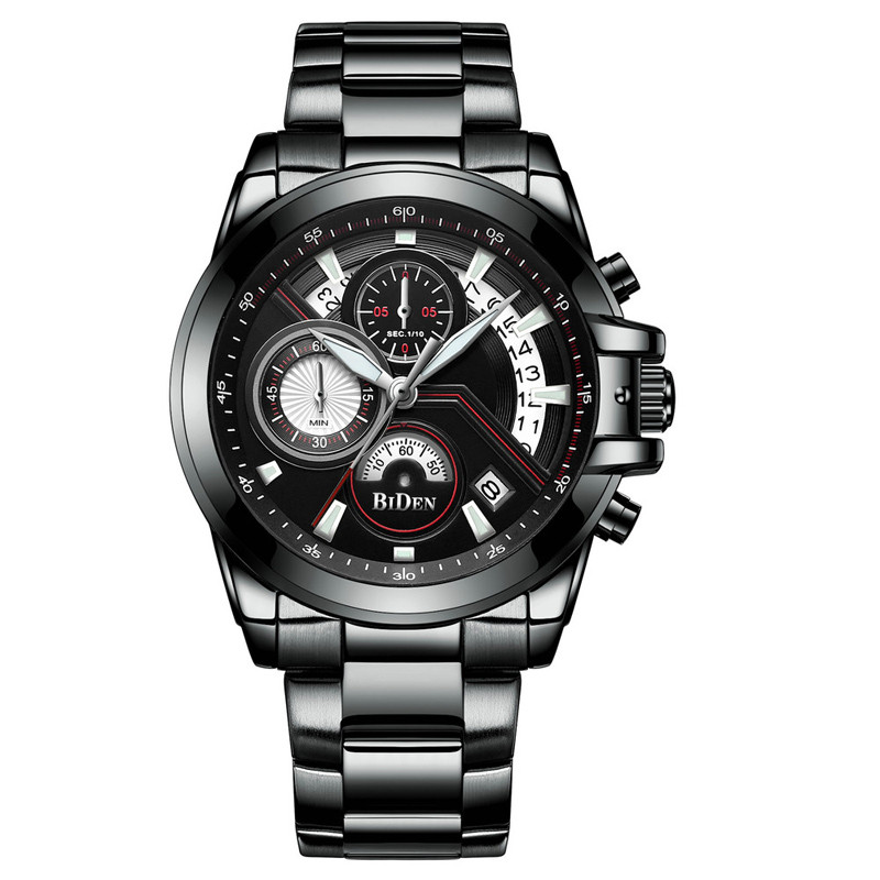 WJ-7390 Fashion Latest Design Cool Men Watches Waterproof Day Quartz Handwatches 3ATM Stainless Steel Wrist Watches