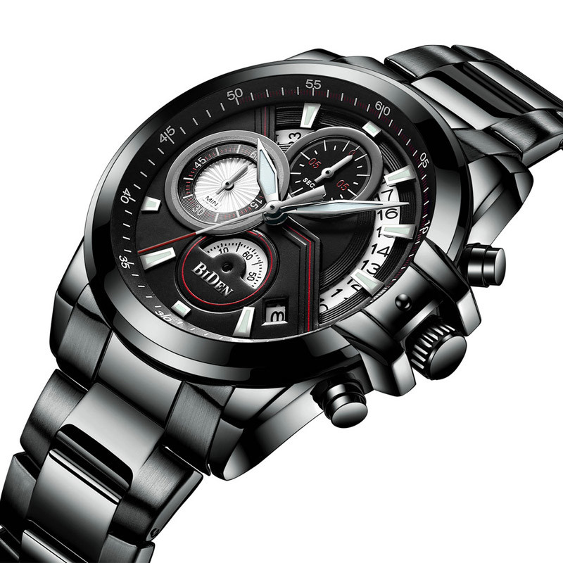 WJ-7390 Fashion Latest Design Cool Men Watches Waterproof Day Quartz Handwatches 3ATM Stainless Steel Wrist Watches