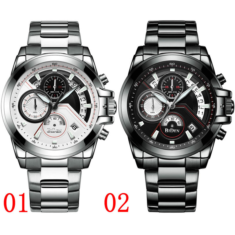 WJ-7390 Fashion Latest Design Cool Men Watches Waterproof Day Quartz Handwatches 3ATM Stainless Steel Wrist Watches