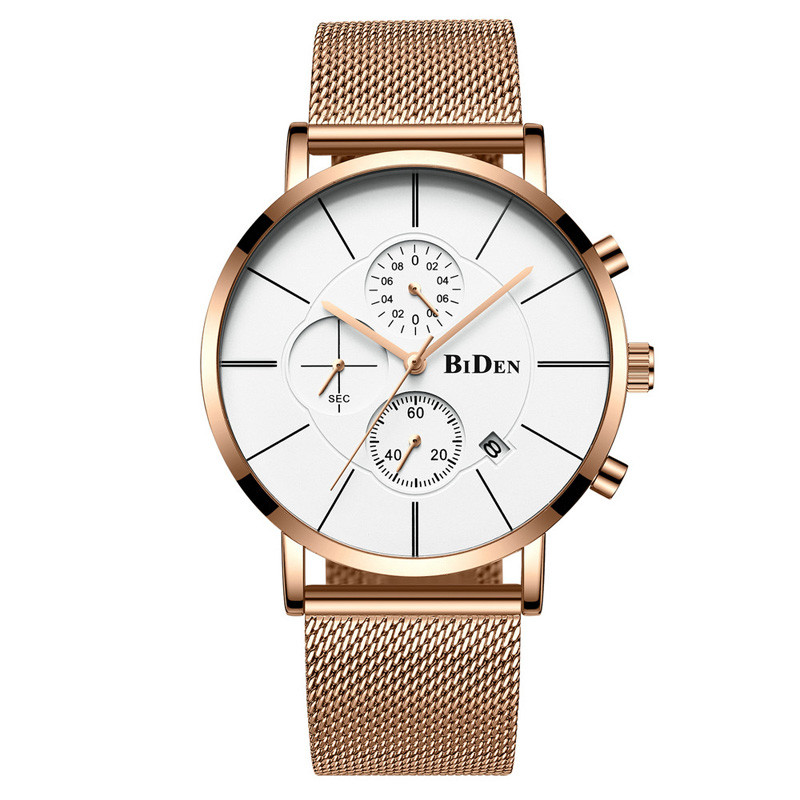 WJ-7393 Wholesales Casual Men Watches Waterproof Water Resistant Stainless Steel Handwatches 3ATM Date Quartz Wrist Watches