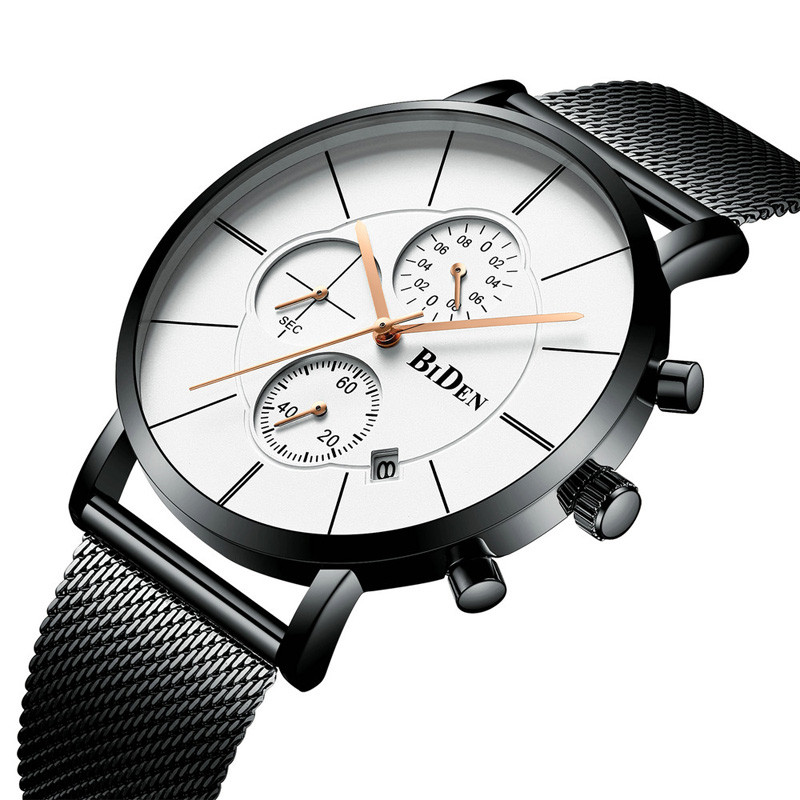 WJ-7393 Wholesales Casual Men Watches Waterproof Water Resistant Stainless Steel Handwatches 3ATM Date Quartz Wrist Watches