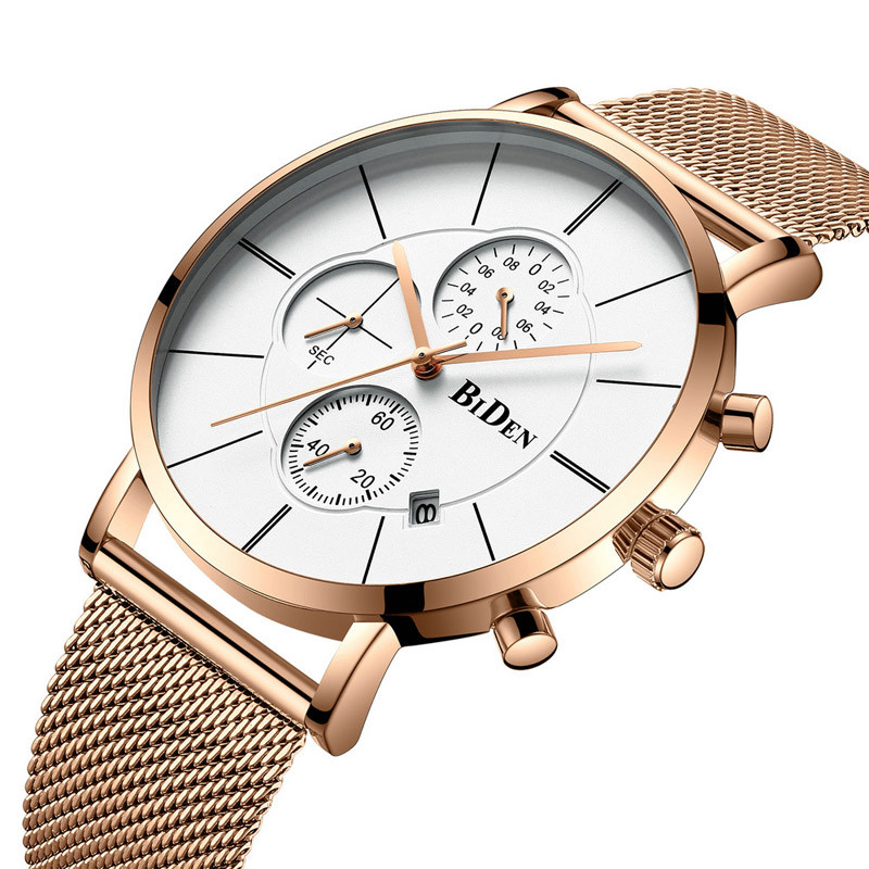 WJ-7393 Wholesales Casual Men Watches Waterproof Water Resistant Stainless Steel Handwatches 3ATM Date Quartz Wrist Watches