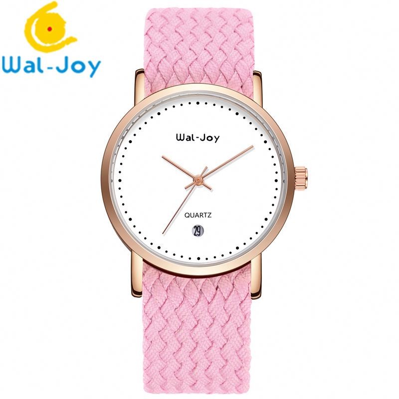 Wal-Joy Brand Nylon Band Waterproof with Calendar Quartz Luxury Watch Set WJ9007