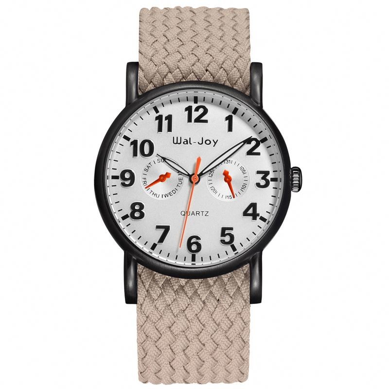 Wal-Joy Brand Knitted Strap Luxury Box Set Outdoor Quartz Men Watches 2017