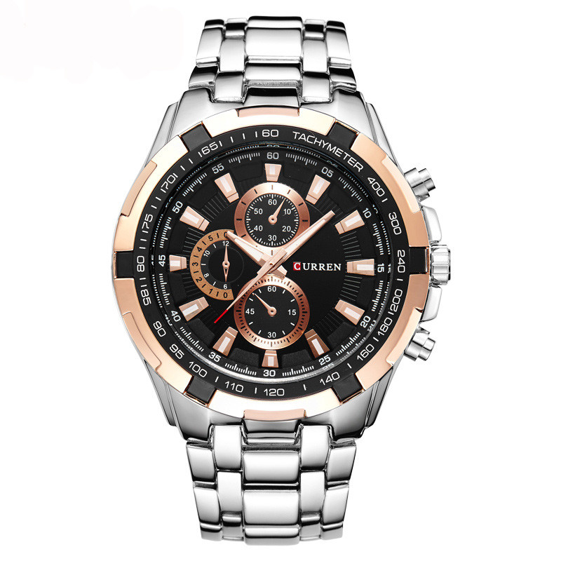 SW-1233 men water resistant Curren stainless steel hand watch