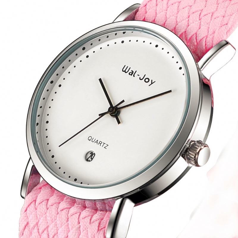 Wal-Joy Custom Logo Woven Strap Luxury Gift Watch Set for Girl Women Designers Watches Change Band DIY Child Wristwatch