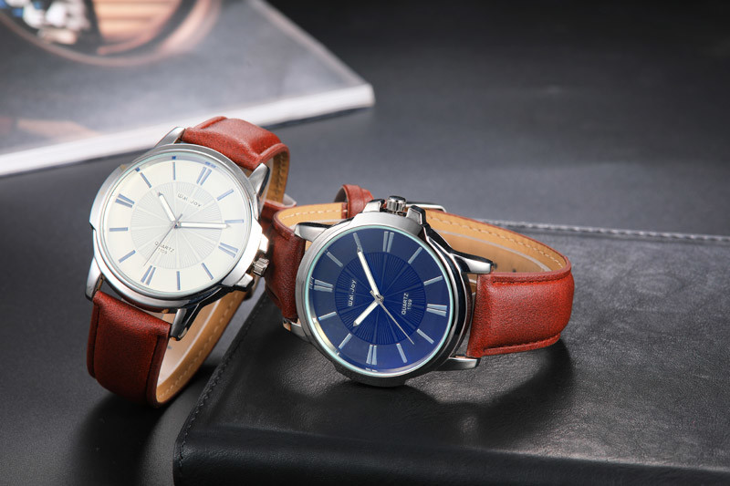 WJ-8103 Small OEM Men Watches Business Waterproof Leather Handwatches Cheap Quartz Men Wrist Watches